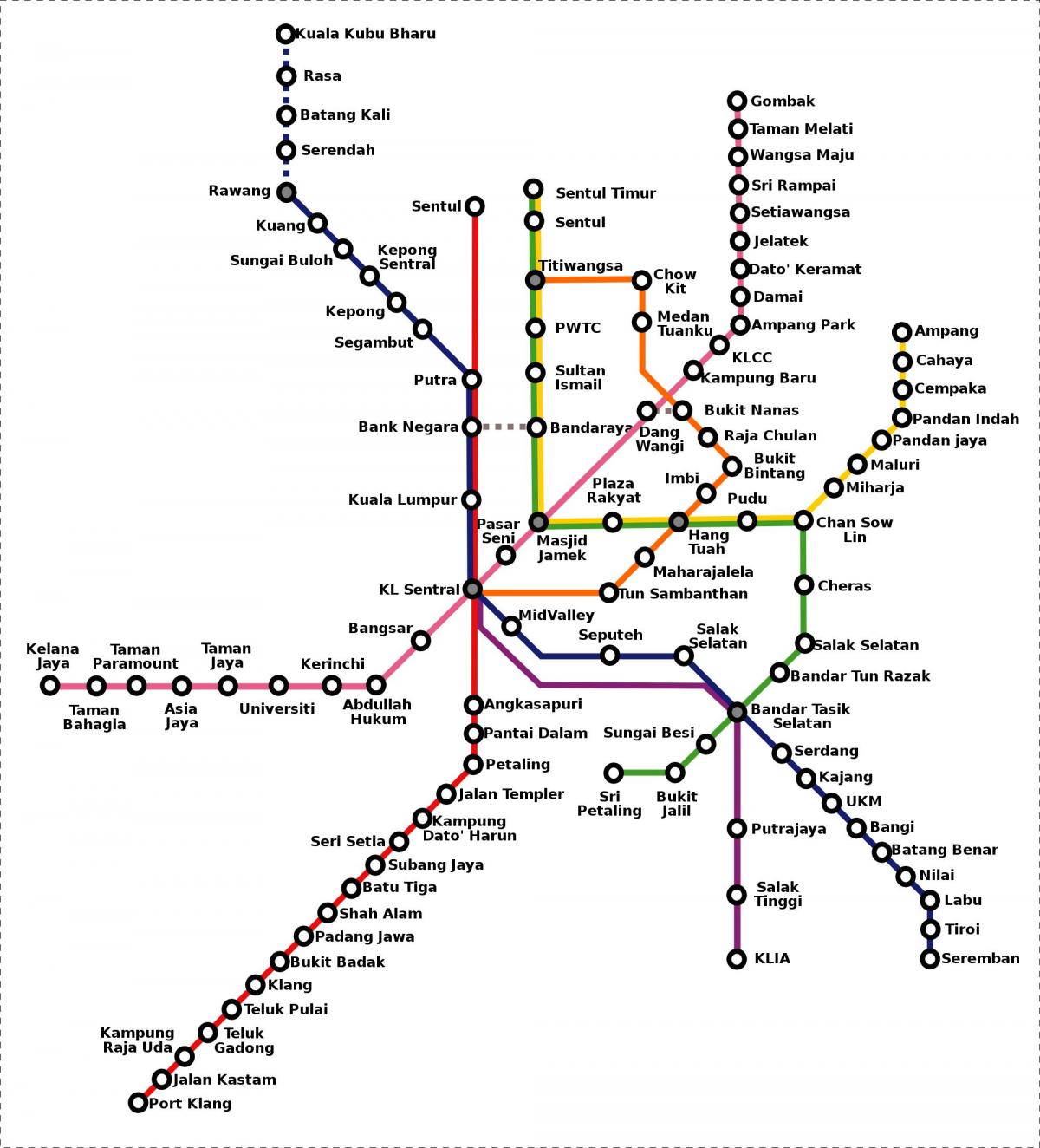 malezija metro zemljevid
