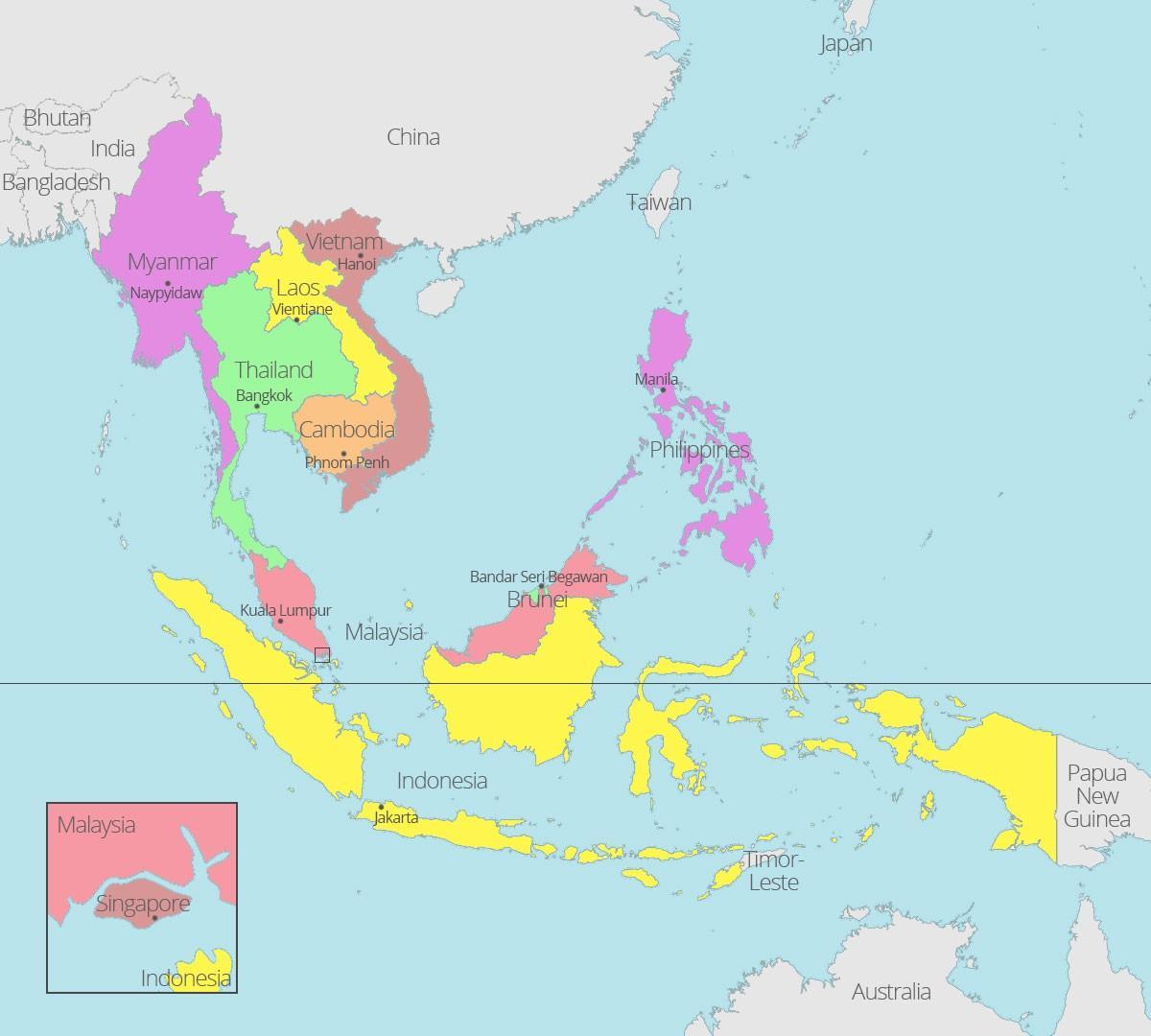 kuala lumpurju lokacijo na zemljevidu sveta