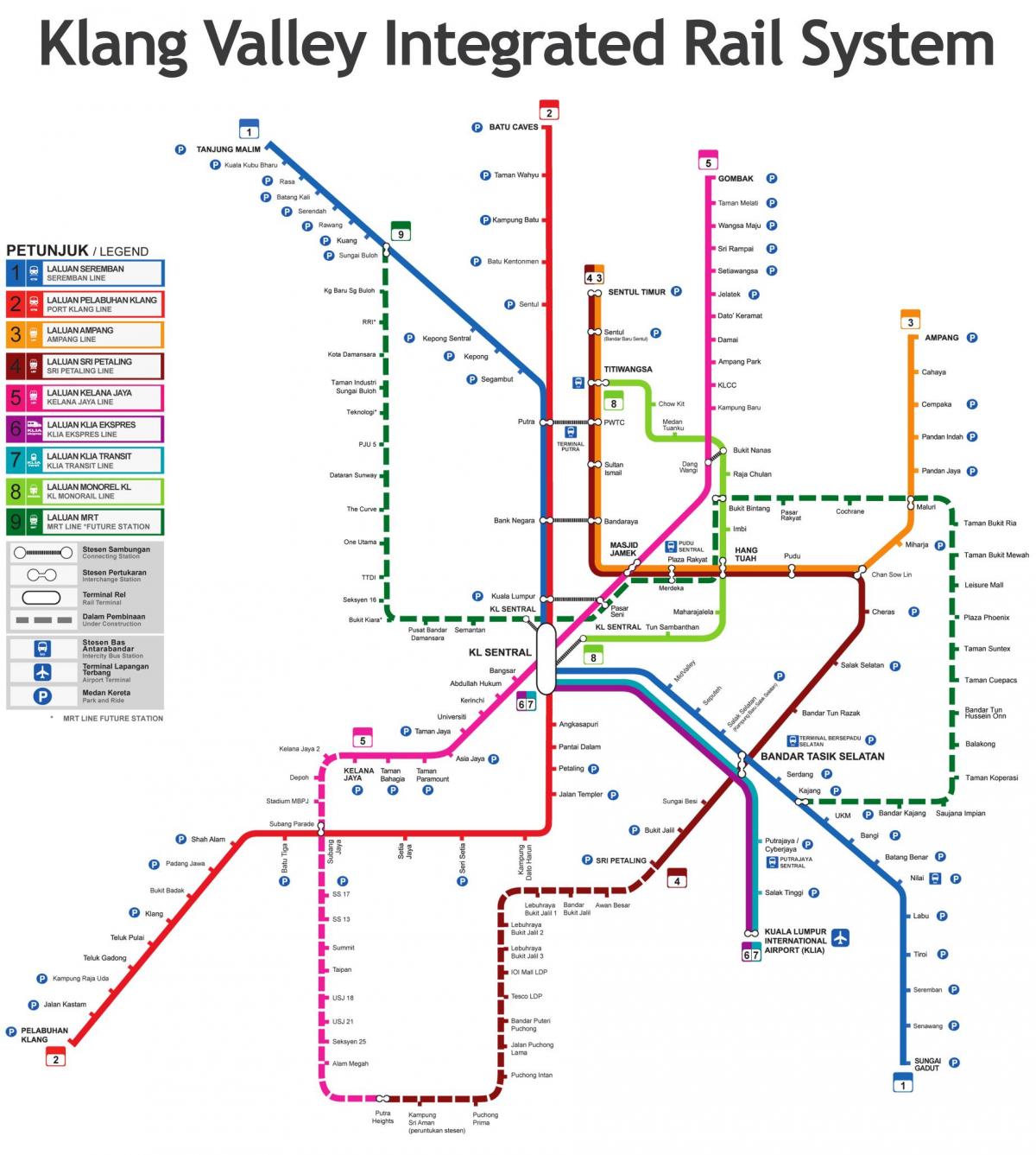 malezija vlak zemljevid 2016