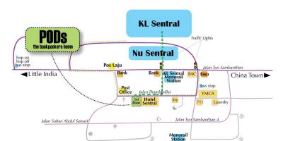 Kuala lumpurju avtobusne postaje zemljevid