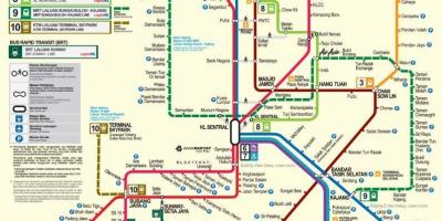Klang dolini železniški tranzitni zemljevid