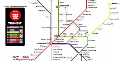 Zemljevid podzemne železnice kuala lumpurju