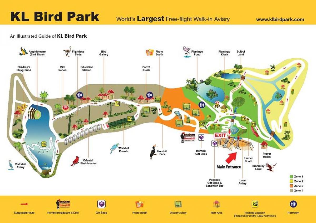 Zemljevid bird park