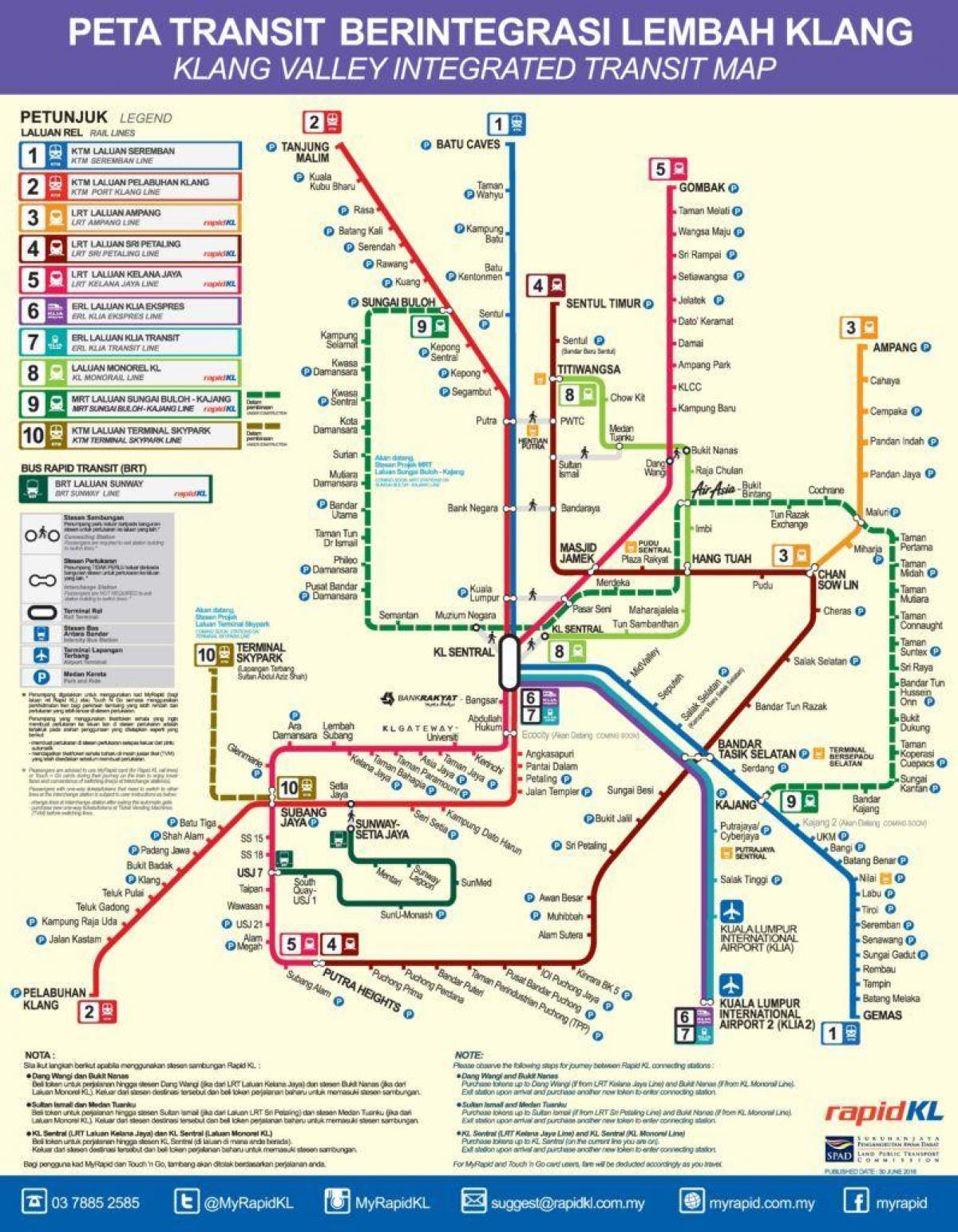 klang dolini železniški tranzitni zemljevid