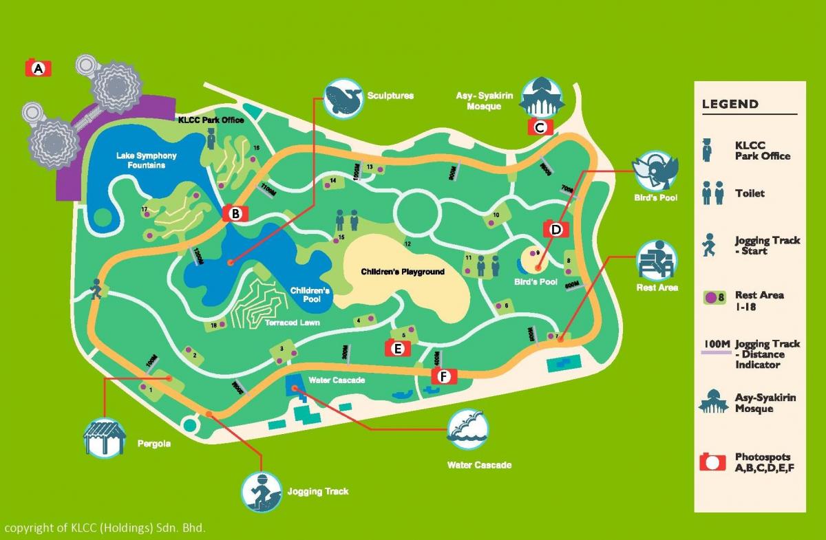 Zemljevid klcc park