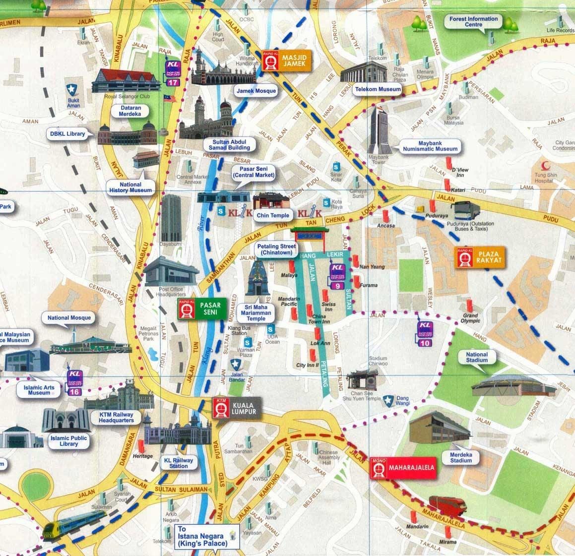 bj turističnih znamenitosti na zemljevidu