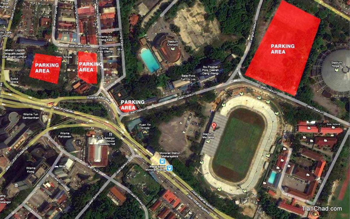 Zemljevid stadion negara