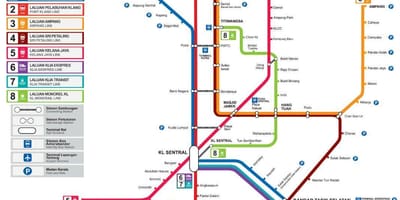 Kuala lumpurju železniške postaje zemljevid