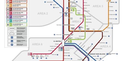 Zemljevid kuala lumpurju letališča, vlak