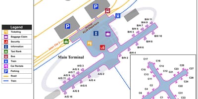 Kuala lumpurju mednarodni letališki terminal zemljevid